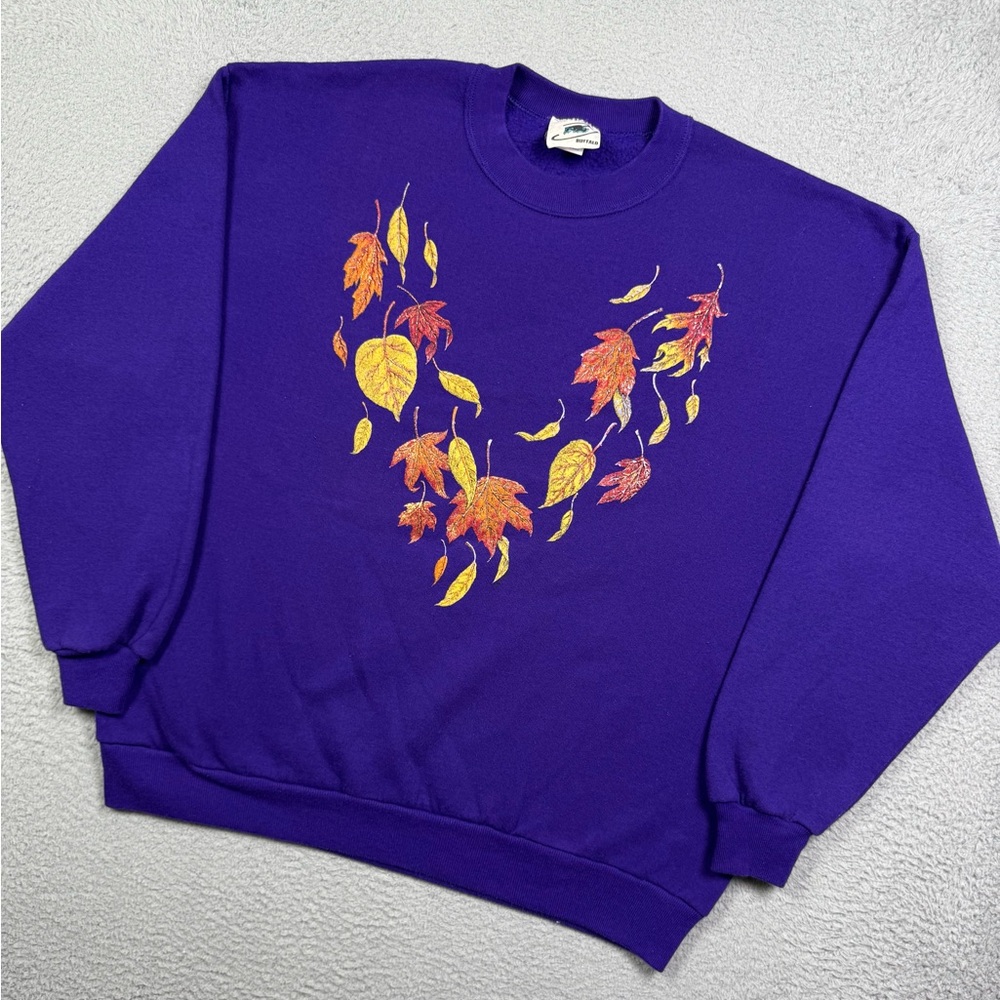 Vintage 90s fall‎ leafs nature sweatshirt